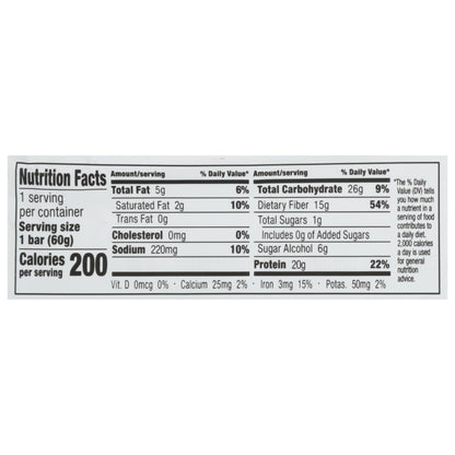 No Cow Peanut Butter Chocolate Chip Protein Bar 2.12 oz