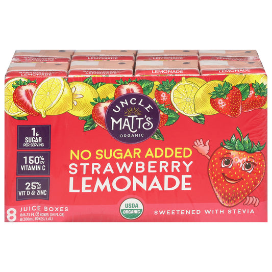 No Sugar Added Strawberry Lemonade Juice Box 6ct