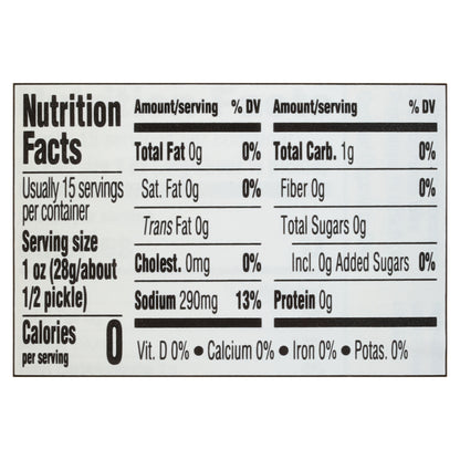 Woodstock Organic Whole Kosher Dill Pickles 24 fl oz