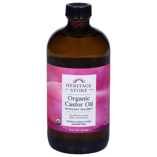 Heritage Store Organic Castor Oil 16 fl oz
