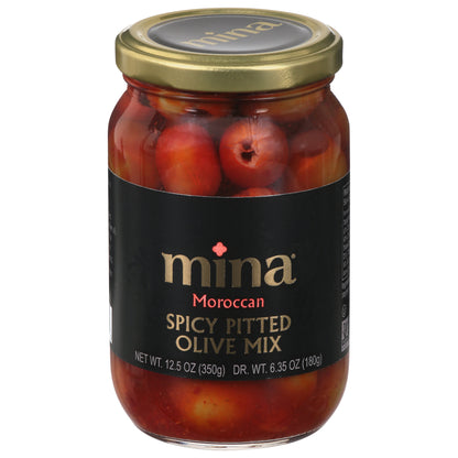 Mina Moroccan Spicy Pitted Olive Mix 12.5 oz