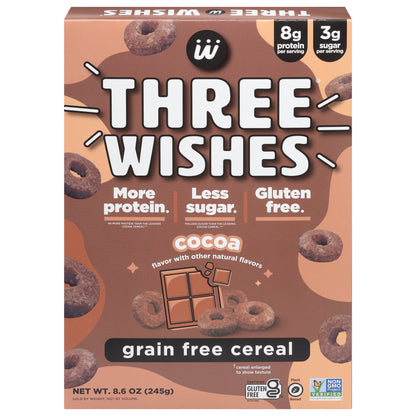 Three Wishes Grain Free Cocoa Flavor Cereal 8.6 oz