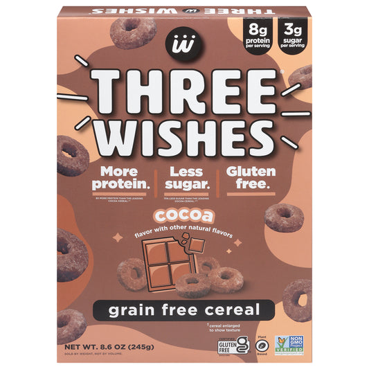 Three Wishes Grain Free Cocoa Flavor Cereal 8.6 oz