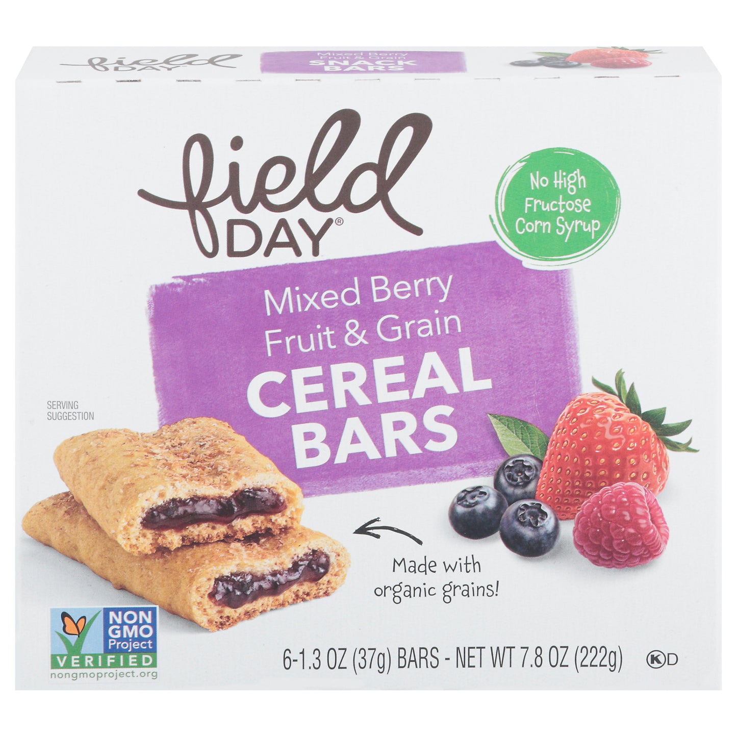 Field Day Fruit & Grain Mixed Berry Cereal Bars 6 ea