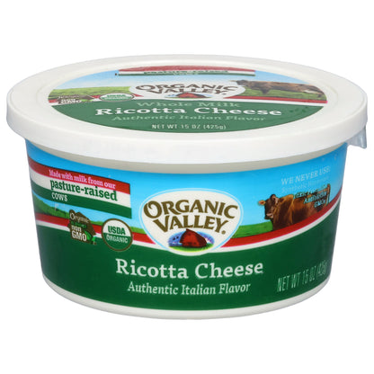 Organic Valley Authentic Italian Flavor Ricotta Cheese 15 oz