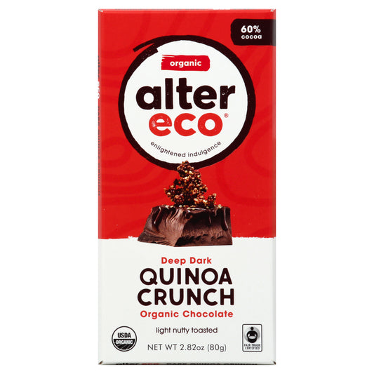 Alter Eco Dark Chocolate 2.82 oz - Quinoa Crunch