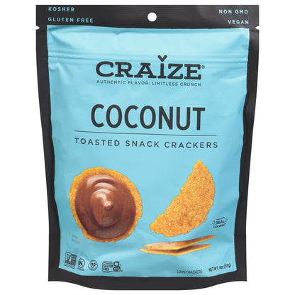 Craize Coconut Toasted Snack Crackers 4 oz