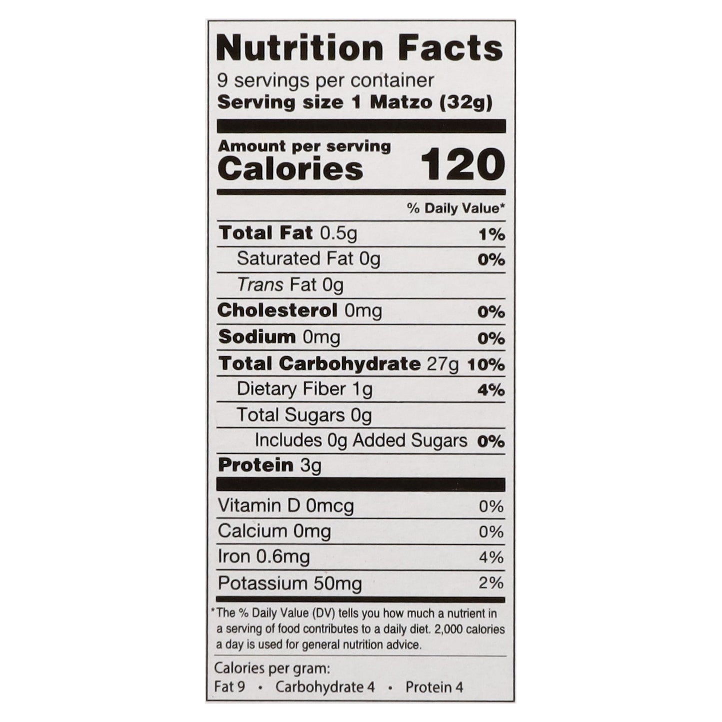 Manischewitz Unsalted Matzos 10 oz