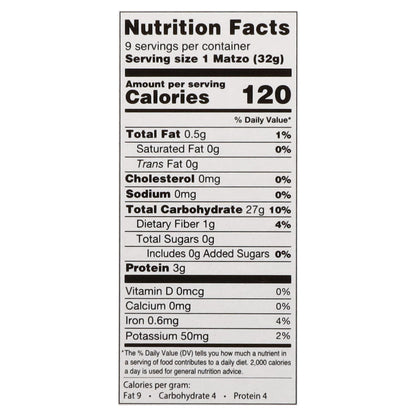 Manischewitz Unsalted Matzos 10 oz