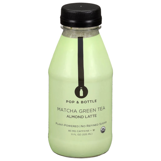 Pop & Bottle Matcha Green Tea Almond Latte 11 fl oz