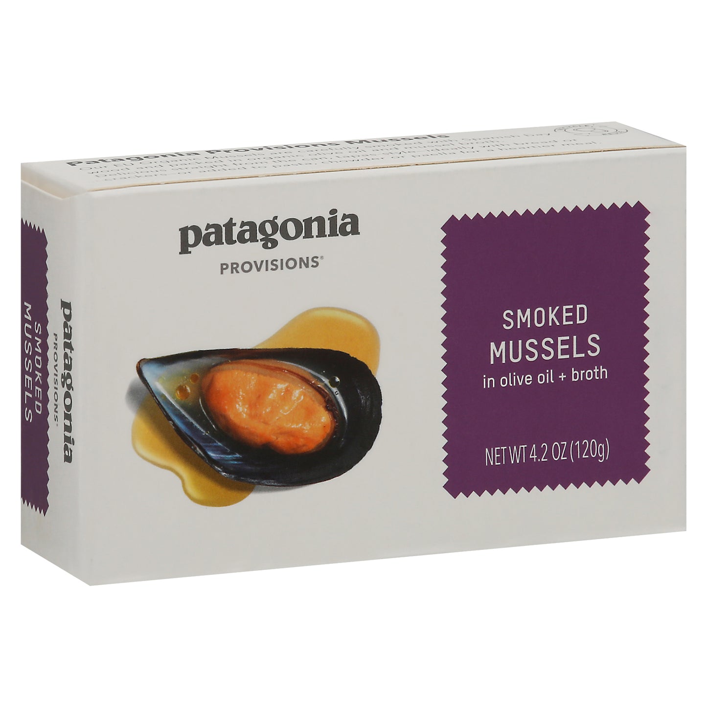 Patagonia Provisions Smoked Mussels in Olive Oil + Broth 4.2 oz