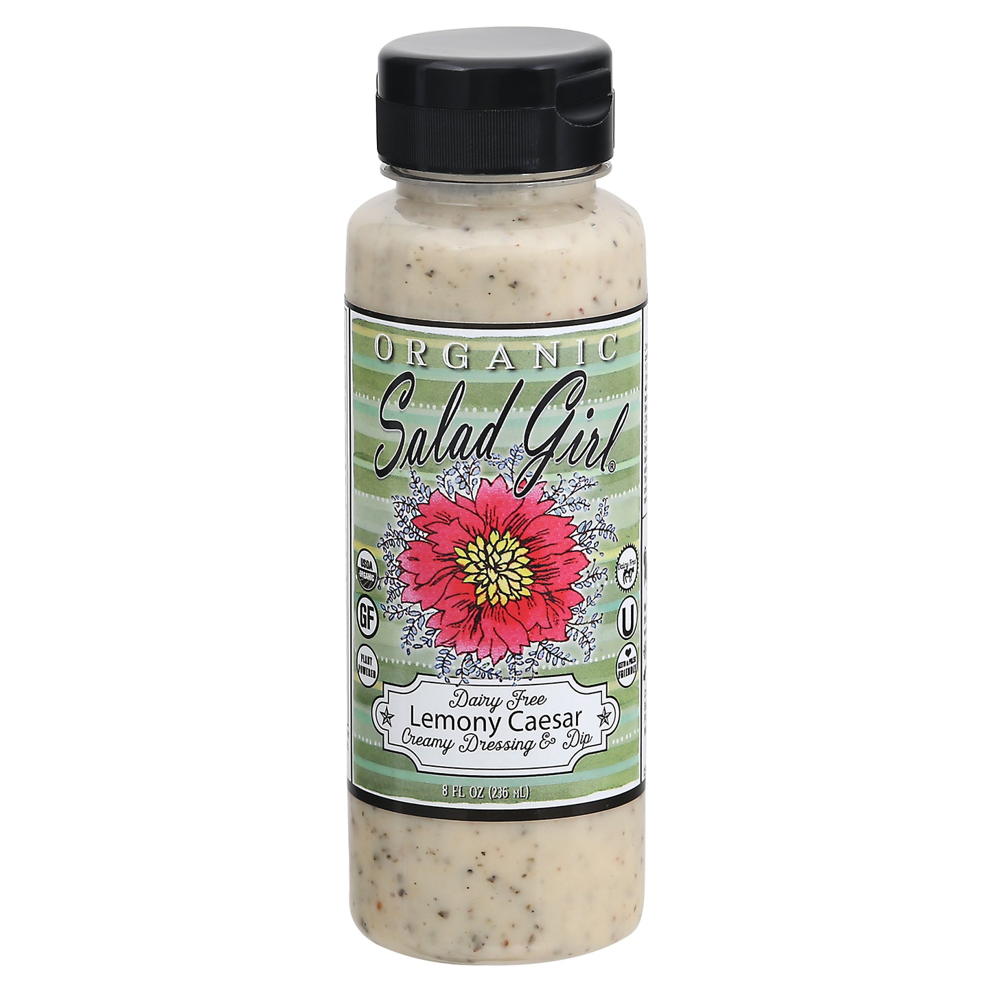 Salad Girl Organic Dairy Free Lemony Caesar Creamy Dressing & Dip 8 oz