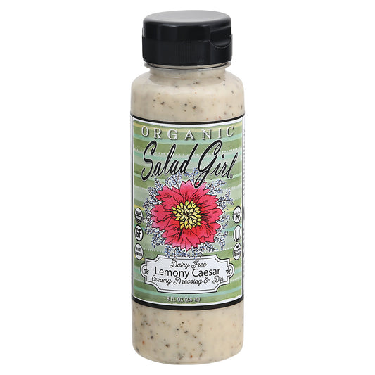 Salad Girl Organic Dairy Free Lemony Caesar Creamy Dressing & Dip 8 oz