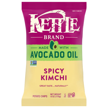 Kettle Brand® Made with Avocado Oil Spicy Kimchi Potato Chips, 6 Oz Bag