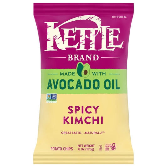 Kettle Brand® Made with Avocado Oil Spicy Kimchi Potato Chips, 6 Oz Bag