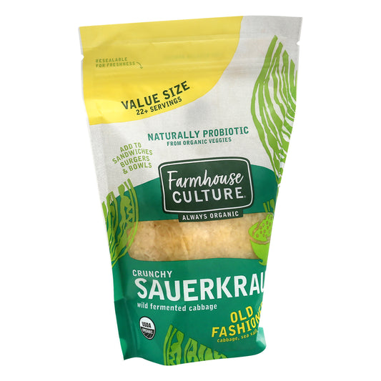 Farmhouse Culture Value Size Crunchy Old Fashioned Sauerkraut 25 oz