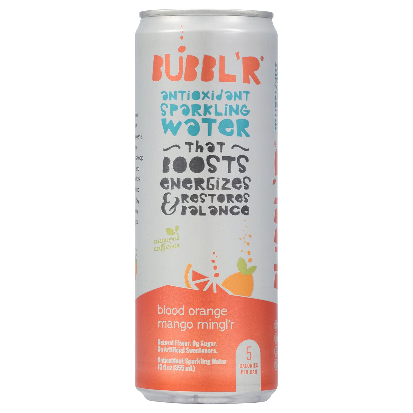 BUBBL'R Antioxidant Sparkling Water - blood orange mango mingl'r - 12 fl oz