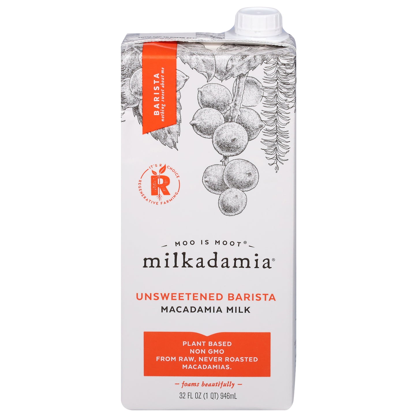 Milkadamia Unsweetened Barista Macadamia Milk 32 fl oz