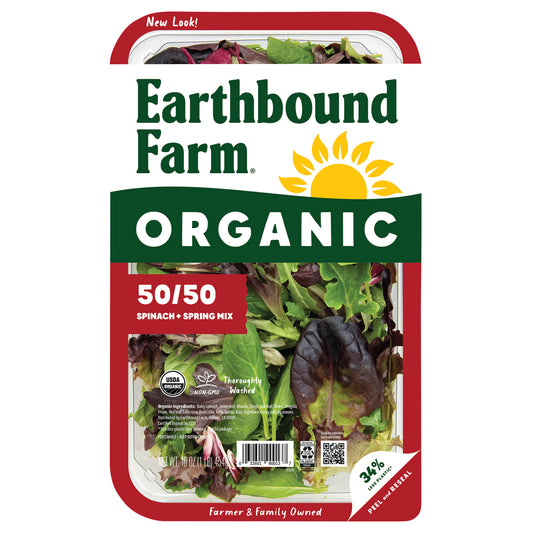 Earthbound Farm Organic 50/50 Spinach + Spring Mix 16 oz