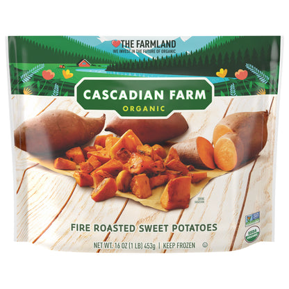 Cascadian Farm Organic Fire Roasted Sweet Potatoes, Frozen Vegetables, Non-GMO, 16 oz Bag