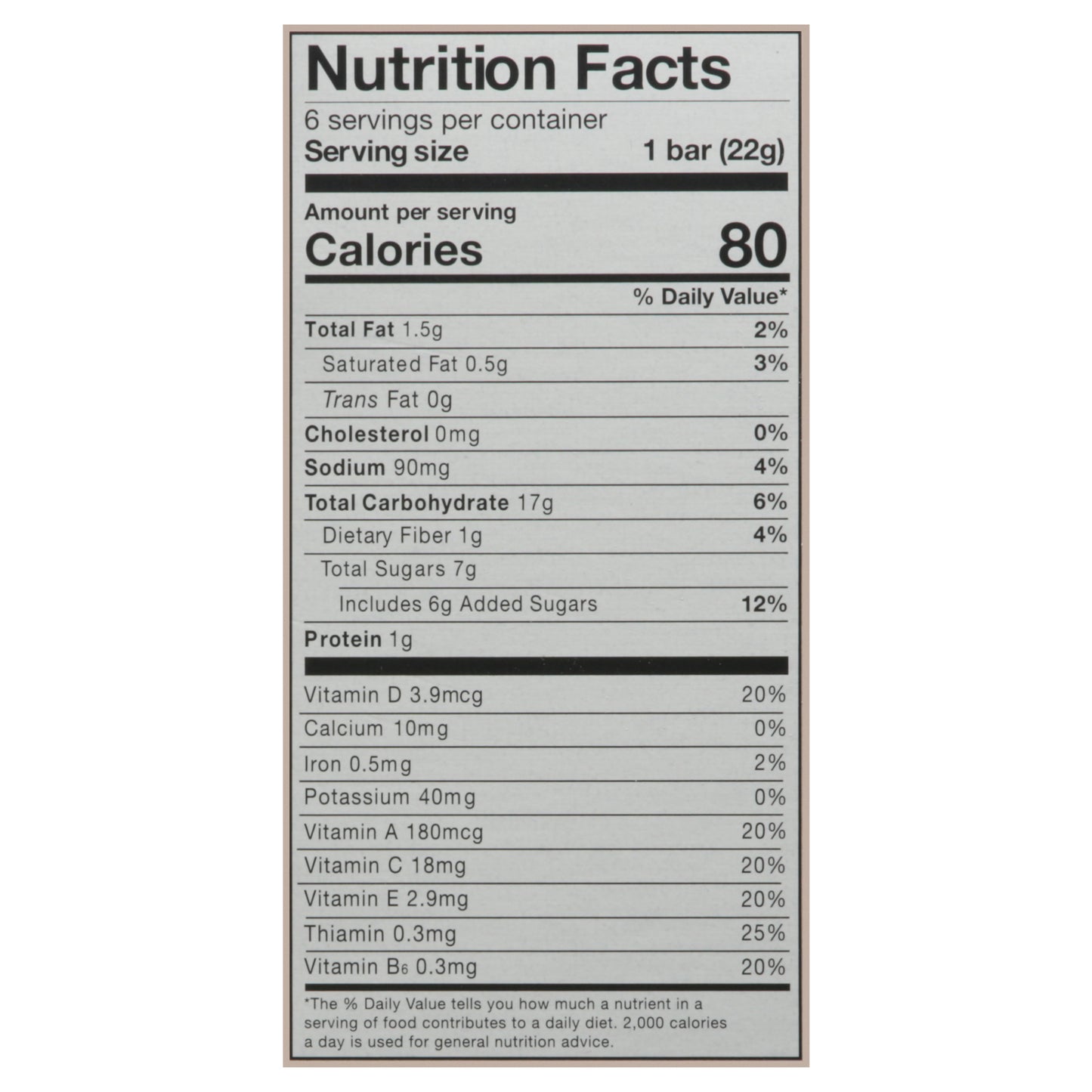 MadeGood Chocolate Chip Crispy Squares 6 - 0.78 oz Bars