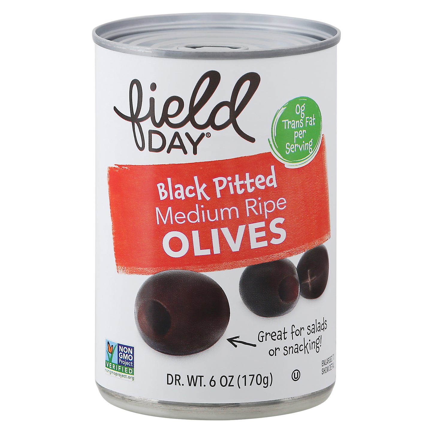 Field Day Medium Ripe Green Pitted Olives 6 oz