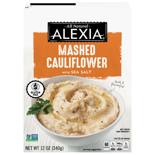 Alexia Mashed Cauliflower with Sea Salt, Frozen Side, 12 OZ