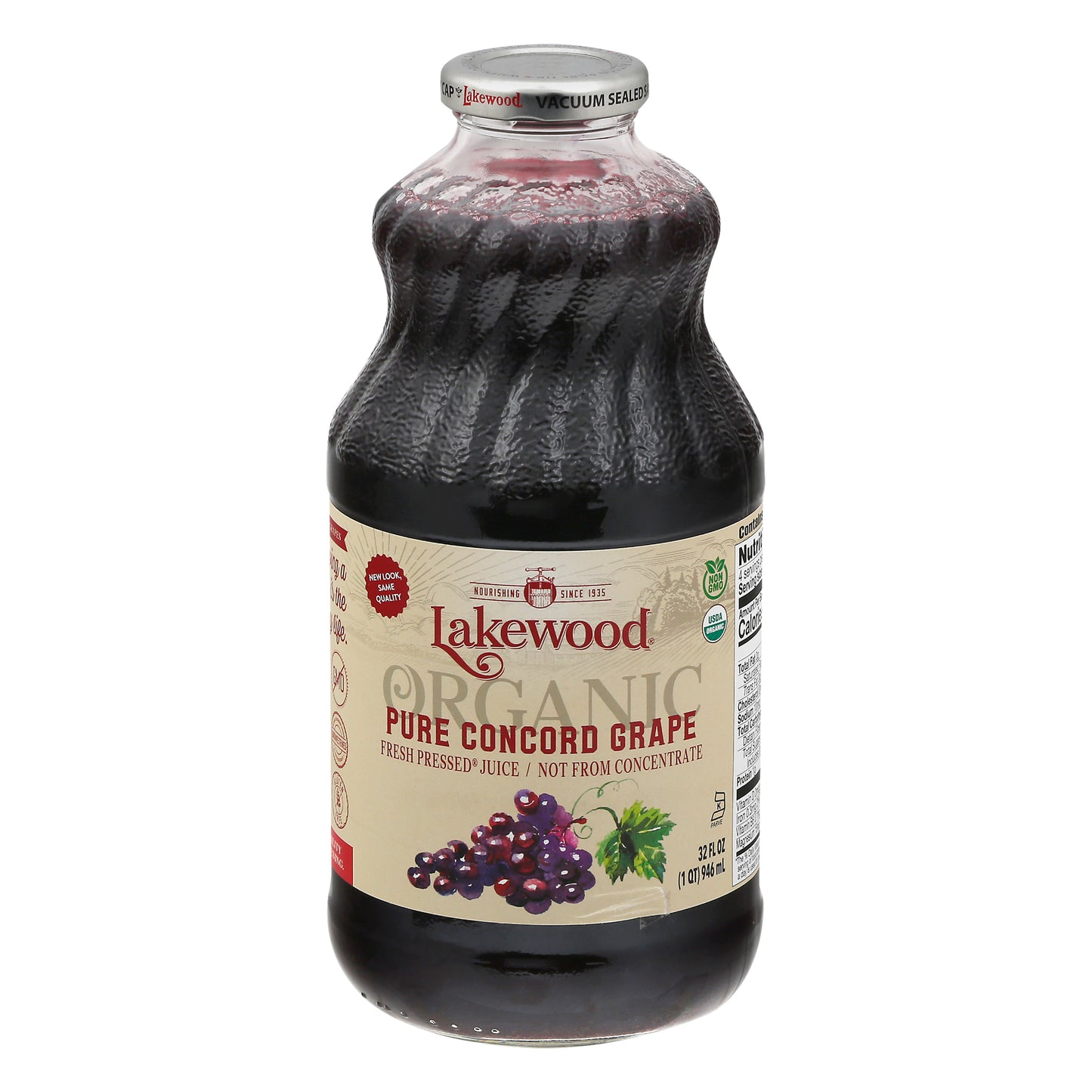 Lakewood Pressed Juice 32 oz - ORGANIC PURE CONCORD GRAPE