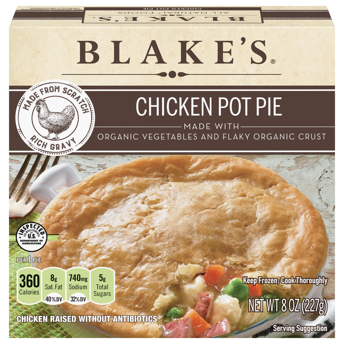 BLAKE'S Organic Chicken Pot Pie with Organic Vegetables, 8 oz.