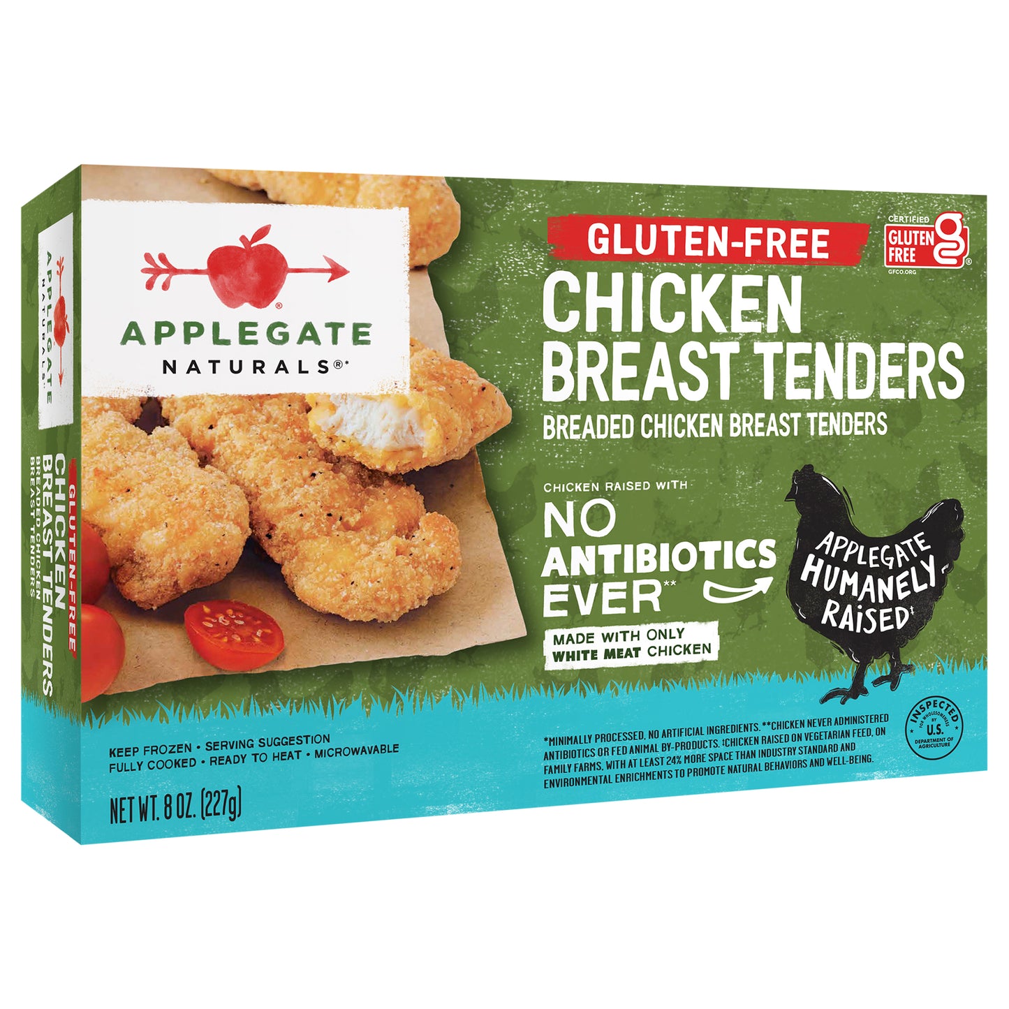 Applegate Natural Gluten-Free Chicken Breast Tenders, 8oz (Frozen)