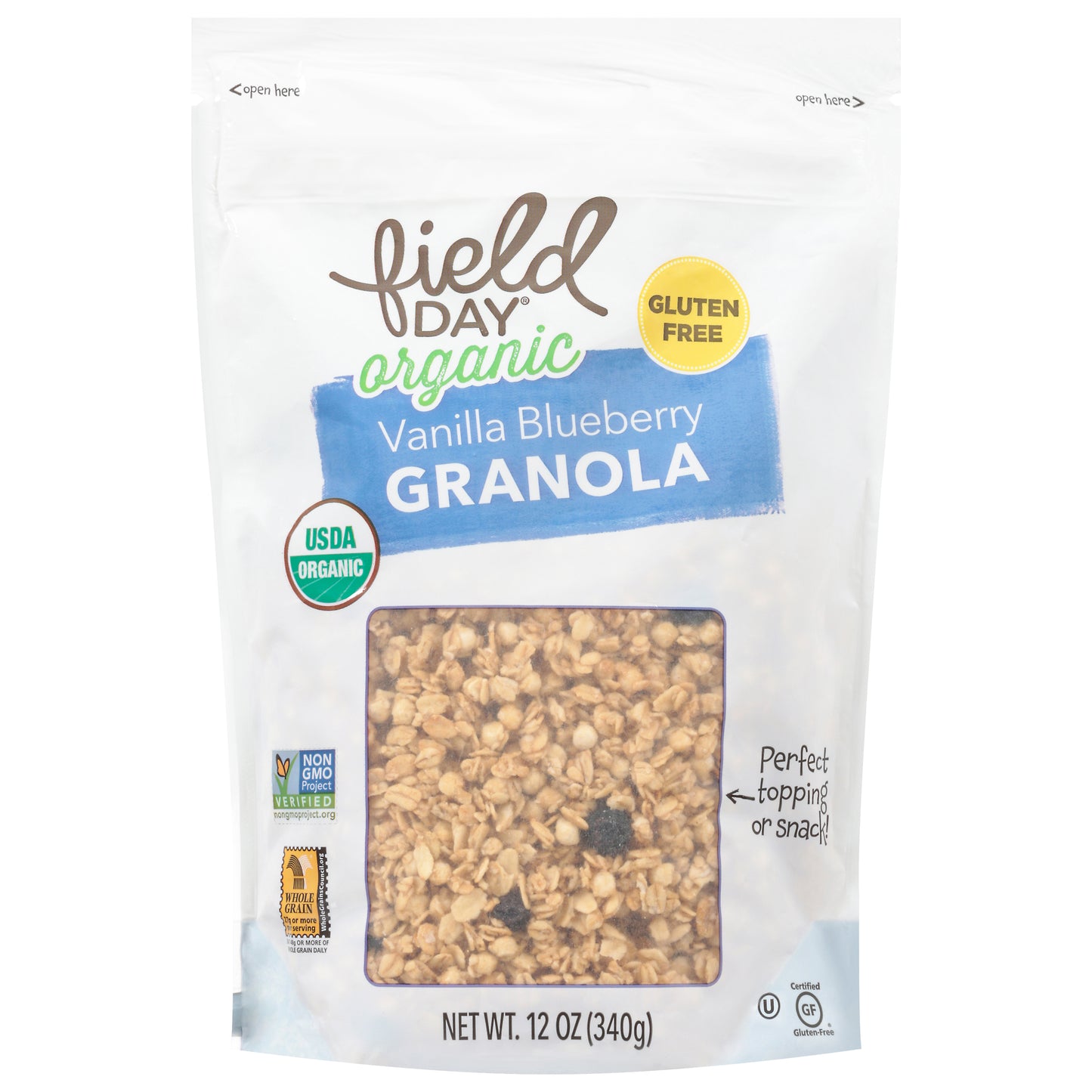 Field Day Organic Vanilla Blueberry Granola 12 oz