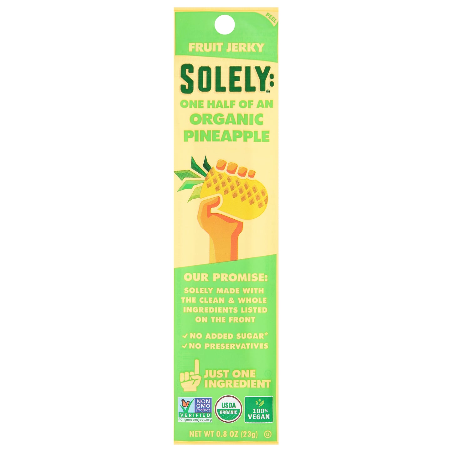 Solely Organic Pineapple Fruit Jerky 0.8 oz