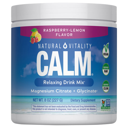 Natural Vitality Calm Raspberry-Lemon Flavored Magnesium Supplement 8 oz