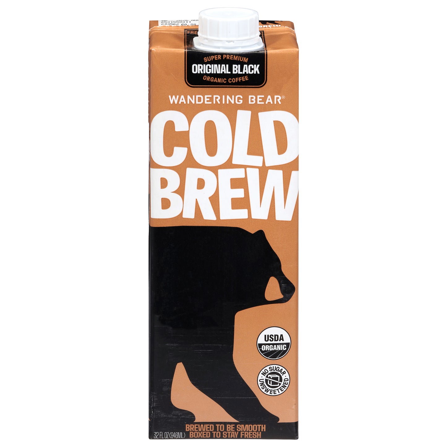 Wandering Bear Super Premium Organic Cold Brew Original Black Coffee 32 fl oz
