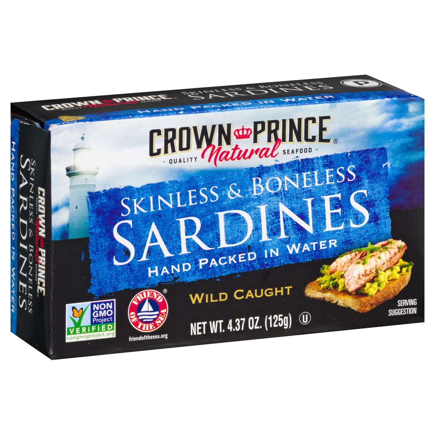 Crown Prince Natural Skinless & Boneless Wild Caught Sardines 4.37 oz