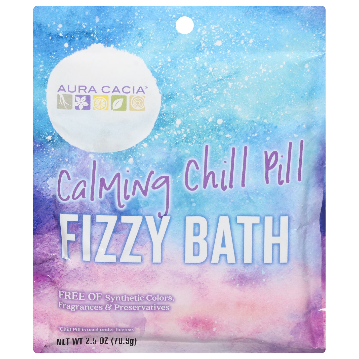 Aura Cacia Calming Chill Pill Fizzy Bath 2.5 oz
