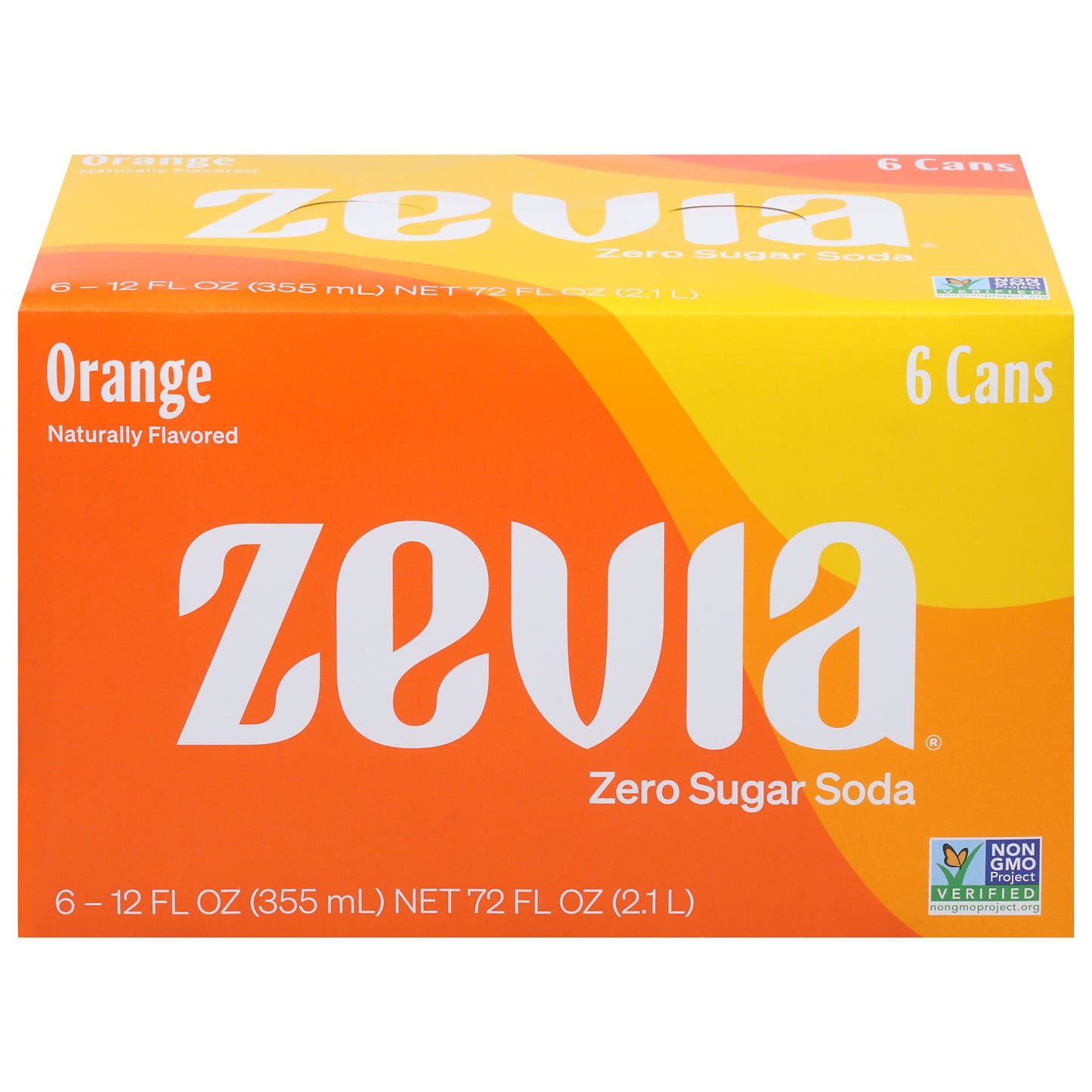 Zevia Zero Sugar Orange Soda 6 - 12 fl oz Cans