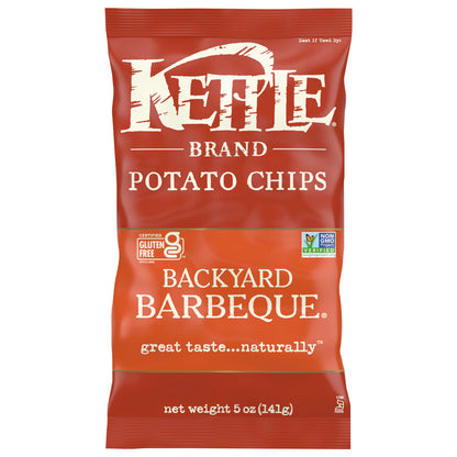 Kettle Brand Potato Chips, Backyard Barbeque Kettle Chips, 5 Oz