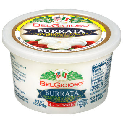 BelGioioso Minis Burrata Cheese 8 oz