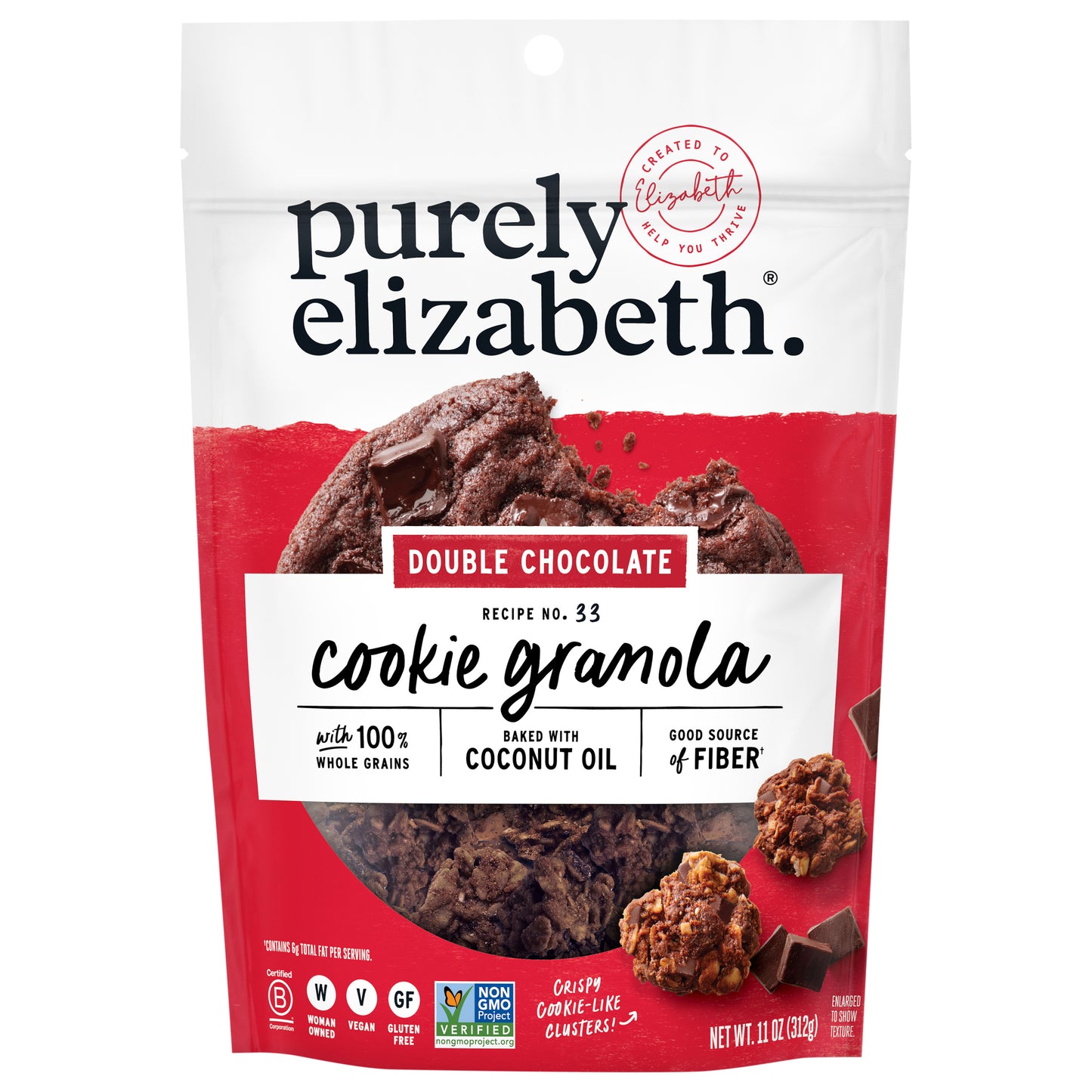 Double Chocolate Cookie Granola Gluten-Free Non GMO 11 oz