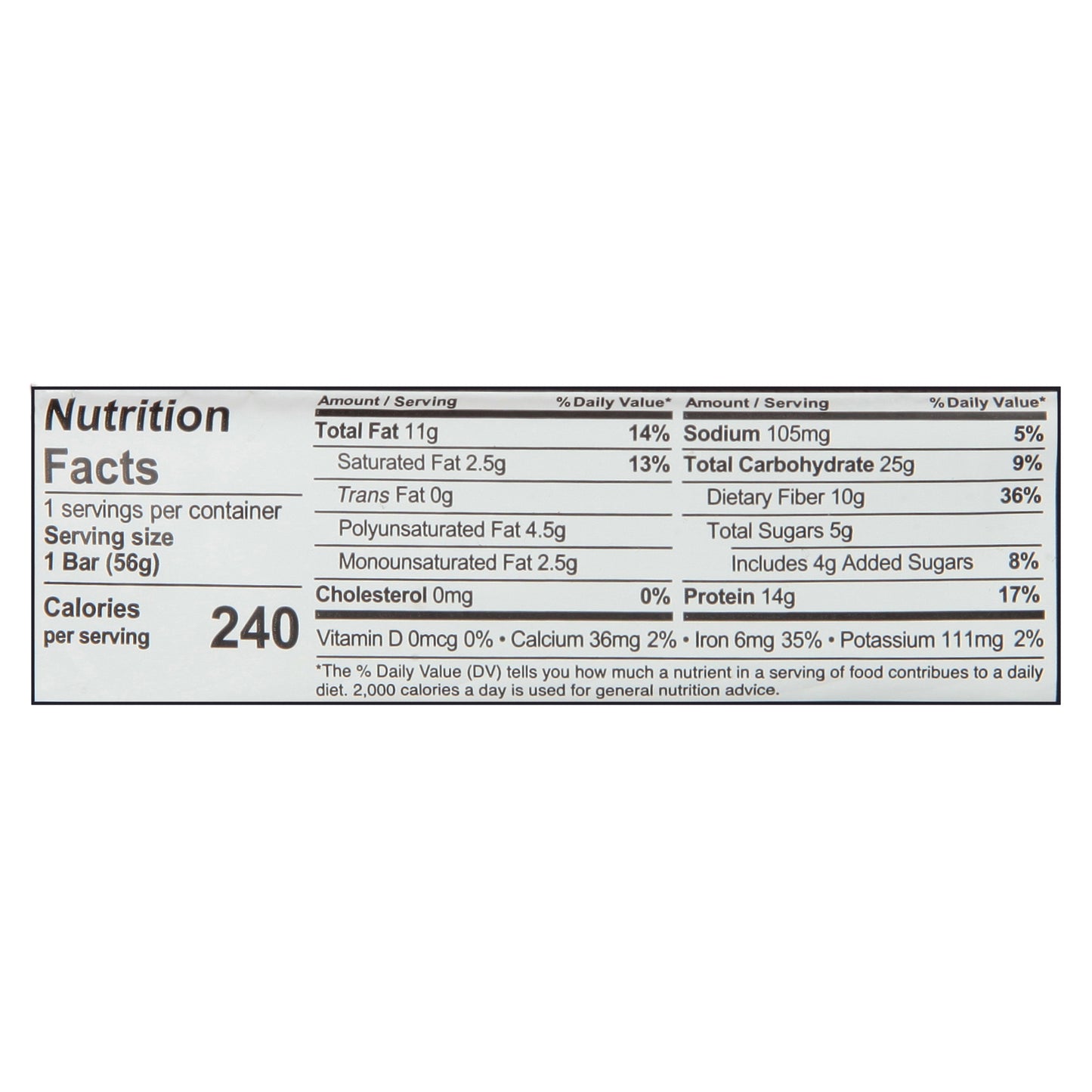 Aloha Organic Chocolate Chip Cookie Dough Protein Bar 1.98 oz