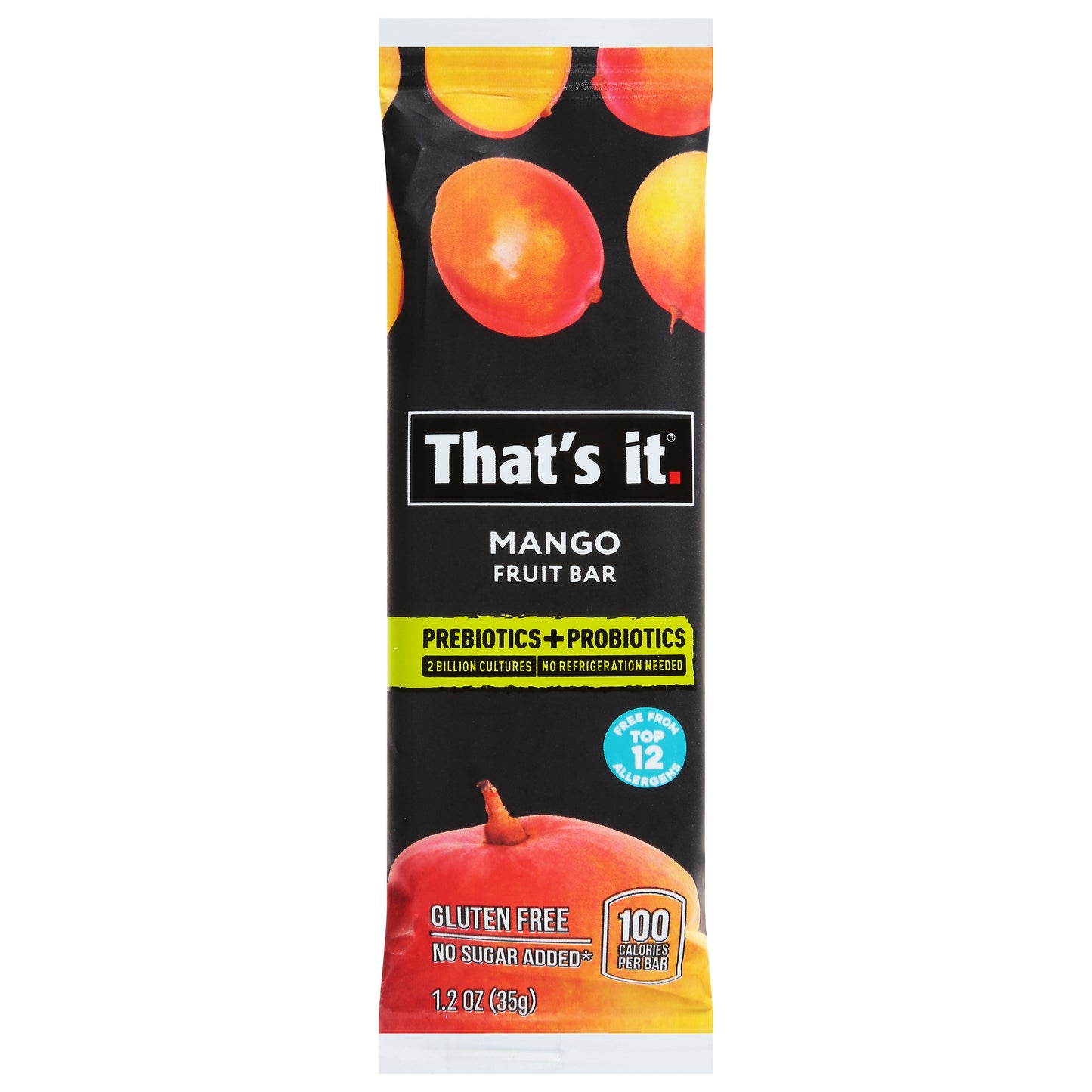 That's It Prebiotics + Probiotics Mango Fruit Bar 1.2 oz