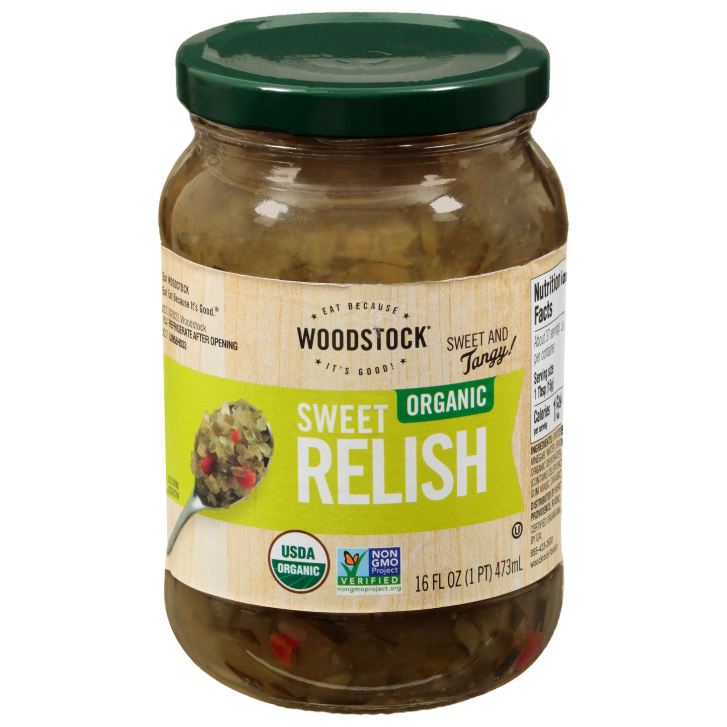 Woodstock Organic Sweet Relish 16 fl oz