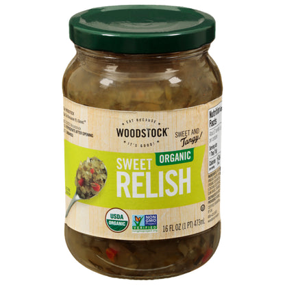 Woodstock Organic Sweet Relish 16 fl oz
