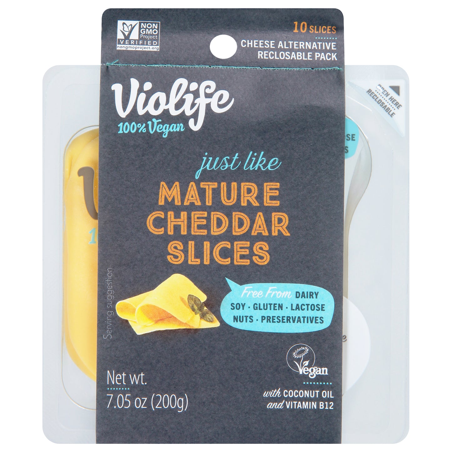 Violife Just Like Slices Mature Cheddar Cheddar Slices 10 ea