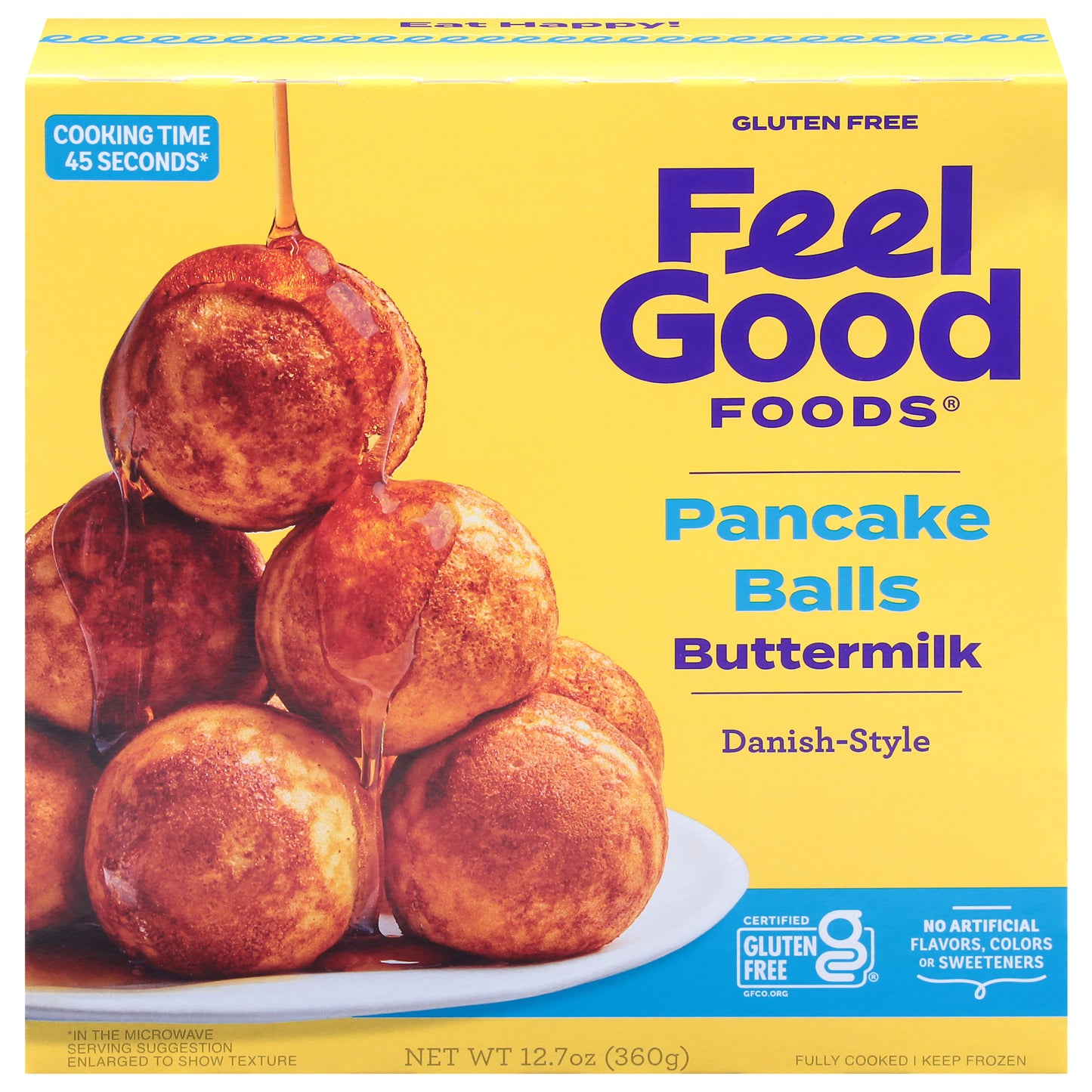 Feel Good Foods Gluten Free Danish-Style Buttermilk Pancake Balls 12.7 oz