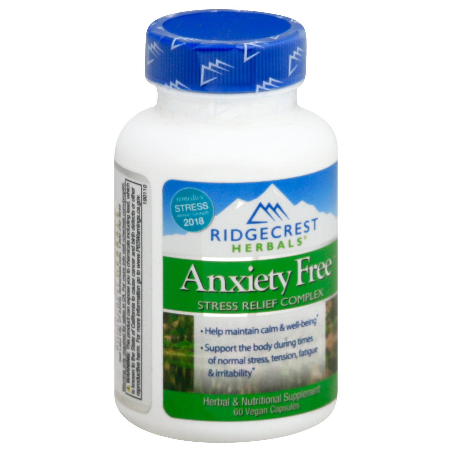 Ridgecrest Herbals Vegan Capsules Anxiety Free 60 ea