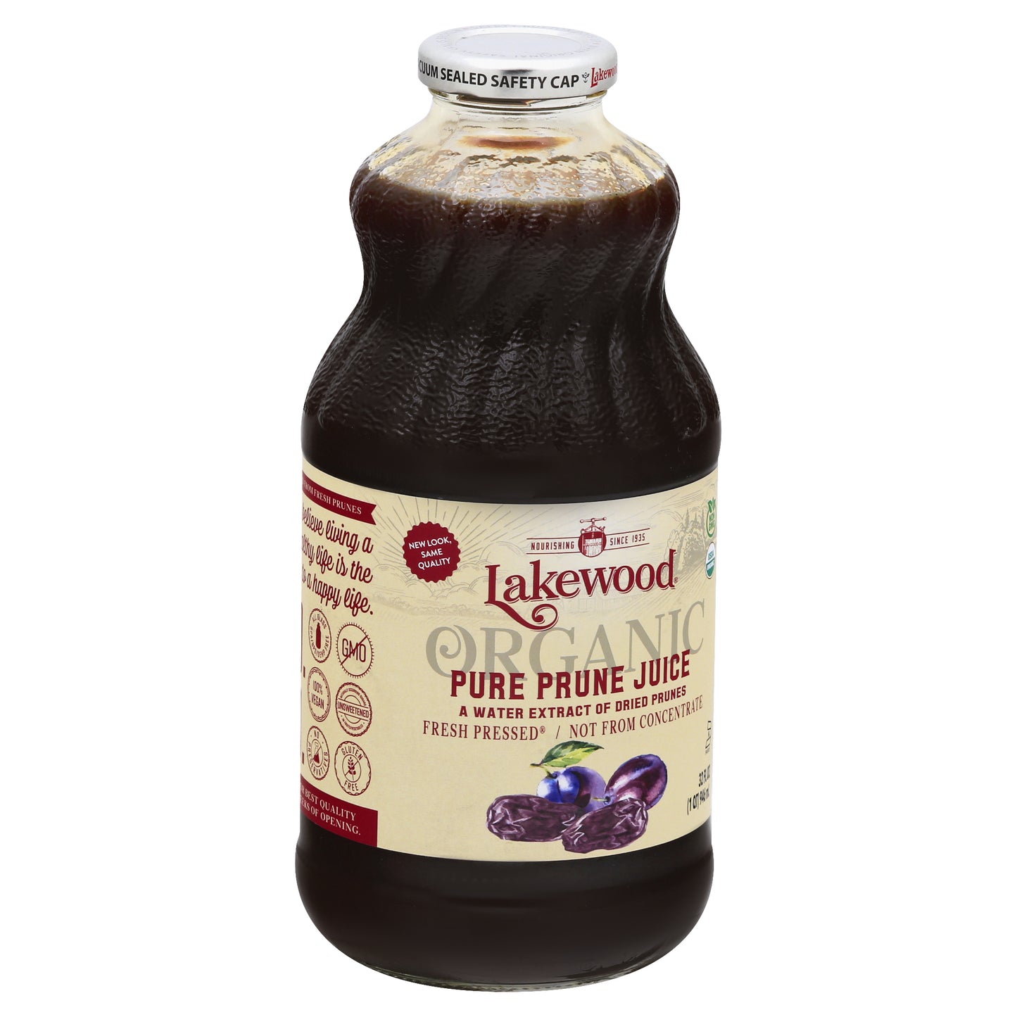Lakewood Organic Fresh Pressed Pure Prune Juice 32.0 oz