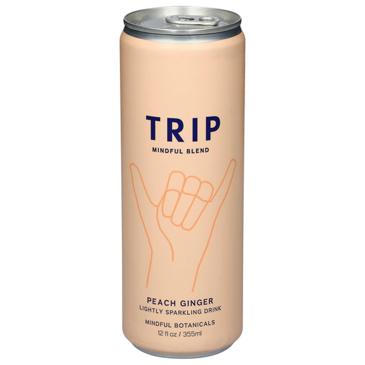 Trip Mindful Blend Mindful Botanicals Peach Ginger Lightly Sparkling Drink 12 fl oz