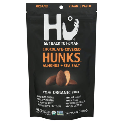 Hu Organic Chocolate-Covered Almonds + Sea Salt Hunks 4 oz